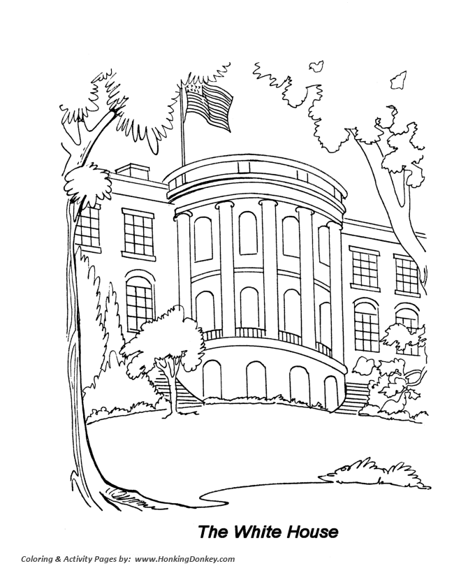 July 4th Coloring Pages - The White House
