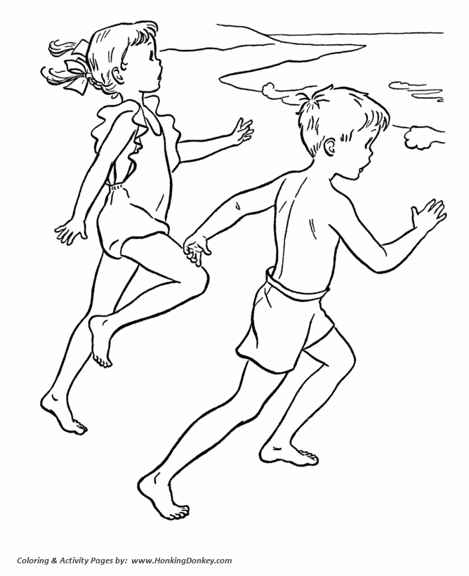 July 4th Coloring Pages - Seaside fun