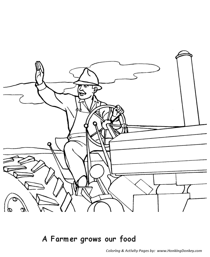 Labor Day Coloring Pages - Farmer