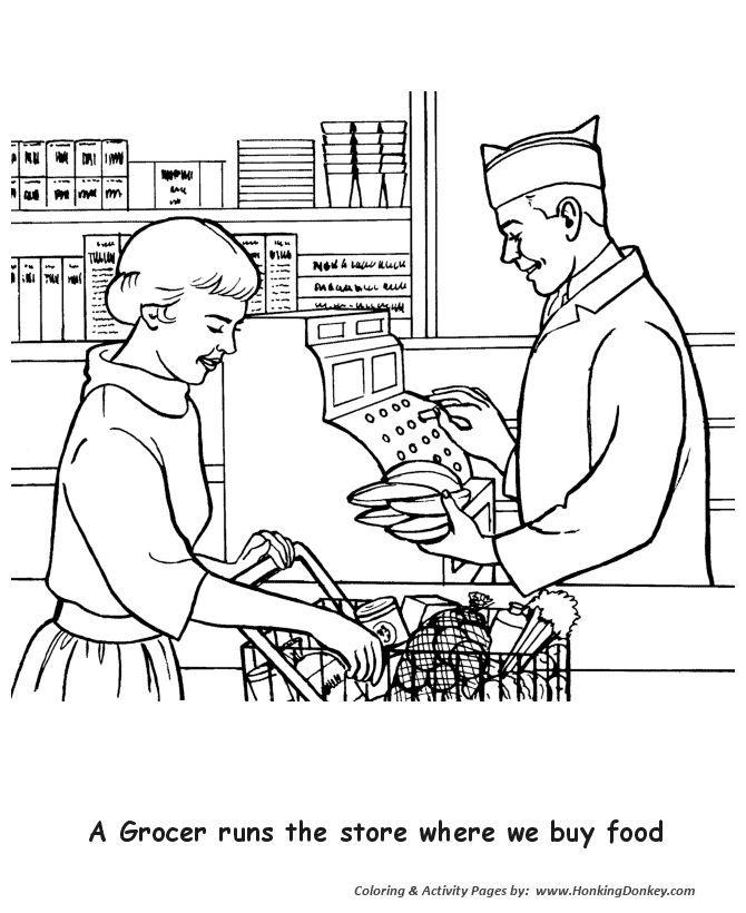 Labor Day Coloring Pages - Grocer