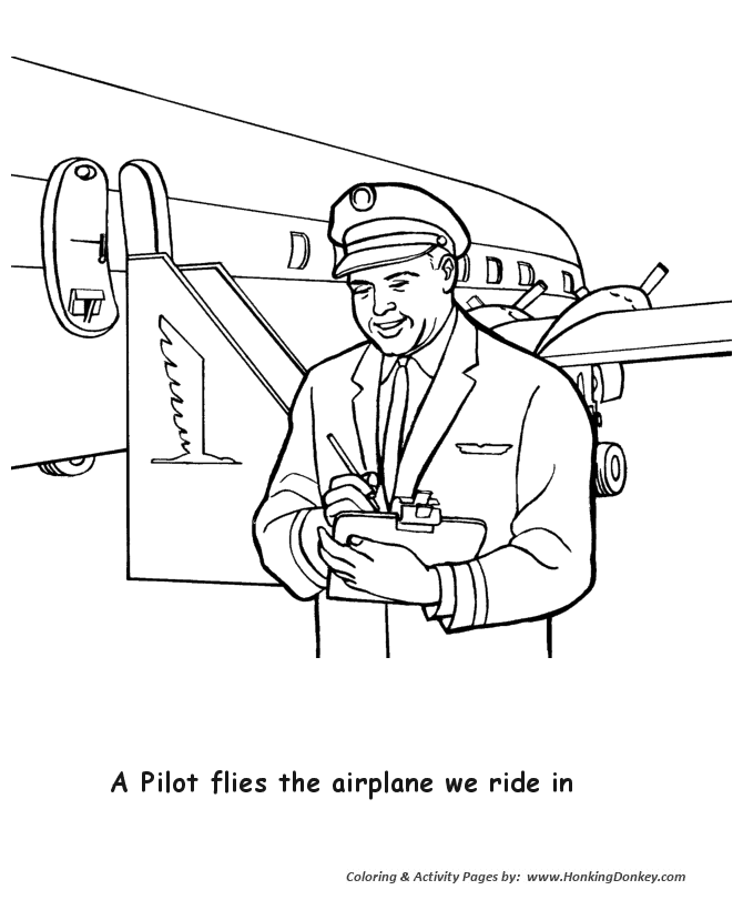 Labor Day Coloring Pages - Pilot