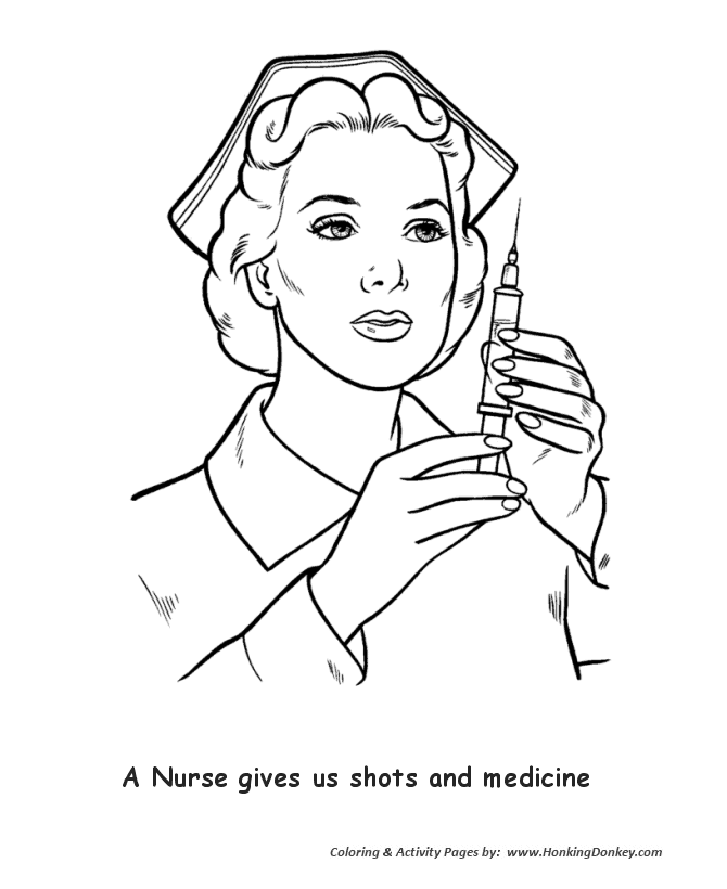 Labor Day Coloring Pages - Nurse