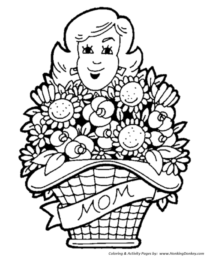 Mother's Day Coloring Pages Flowers for Mom Coloring Page Sheets
