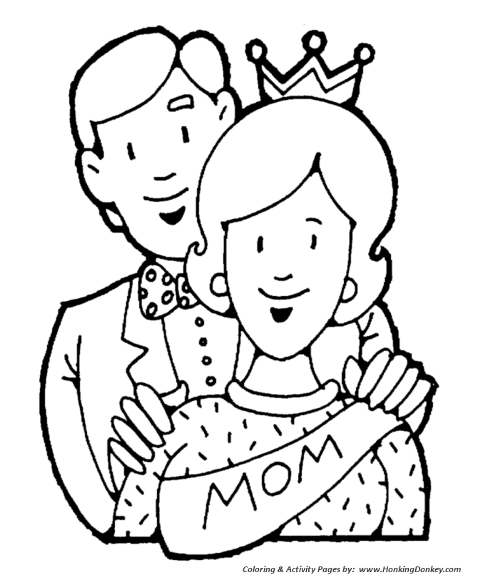 Mother's Day Coloring Pages - Queen for a Day