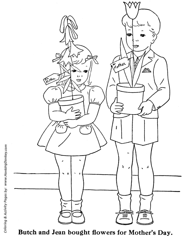 Mother's Day Coloring Pages - Mom's Angles