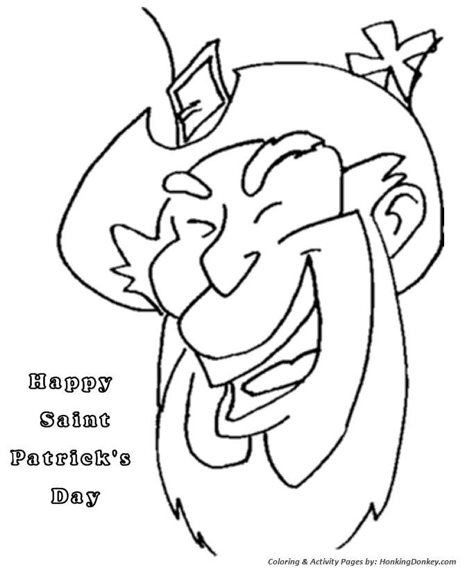 St Patricks Day Coloring Pages - Laughing Leprechaun