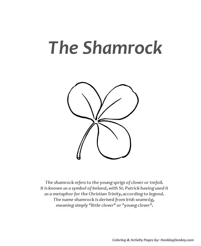 St Patricks Day Coloring Pages - Shamrock to color