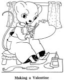 Valentine Animals Coloring Page Sheet 