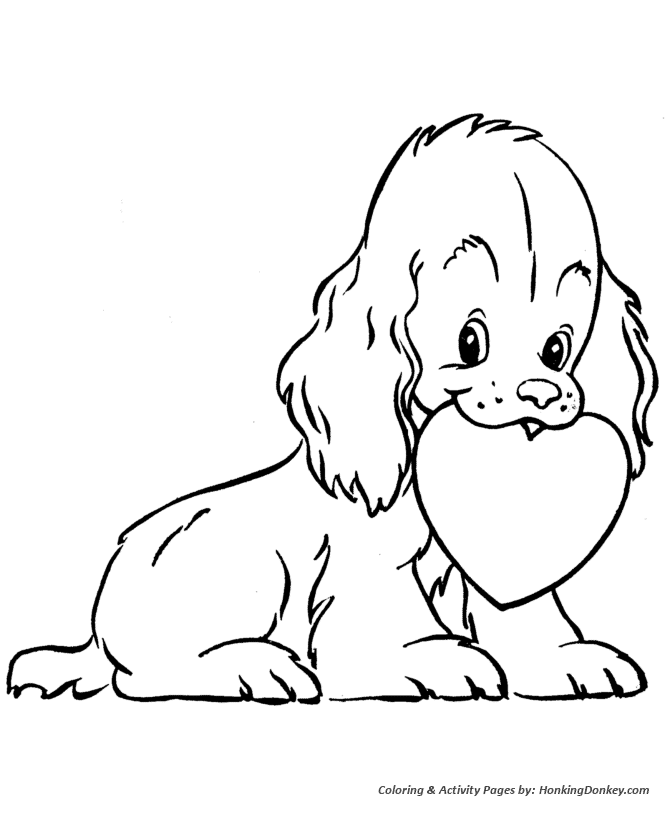 valentine dog coloring pages - photo #3