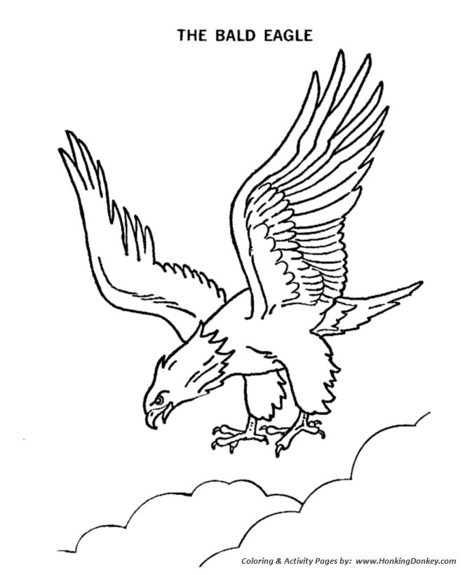 Veterans  Day Coloring Pages - Bald Eagle