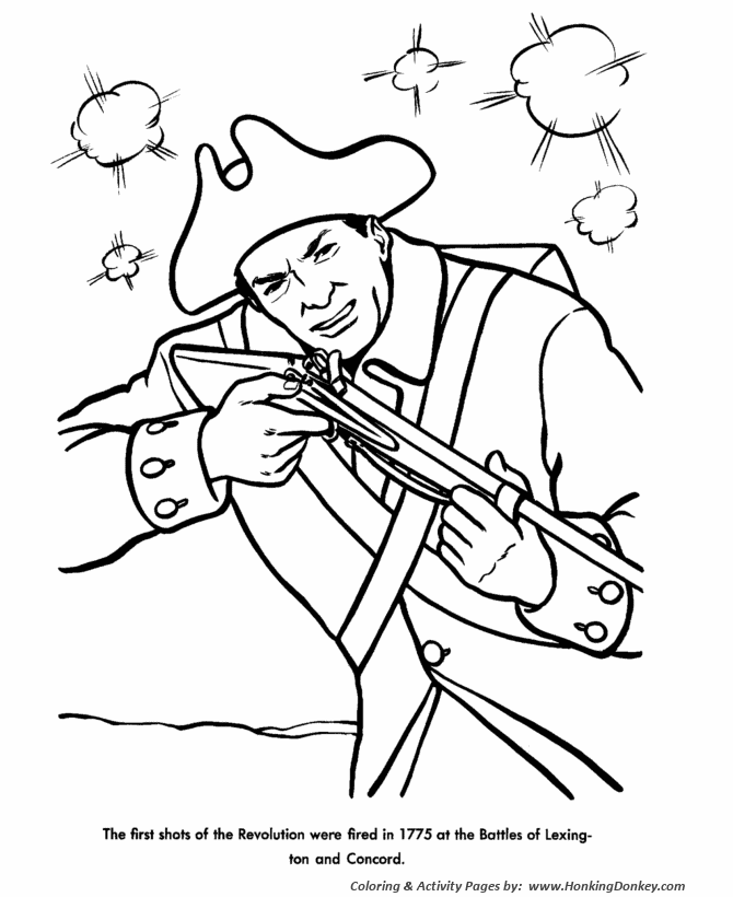 Veterans  Day Coloring Pages - Lexington / Concord