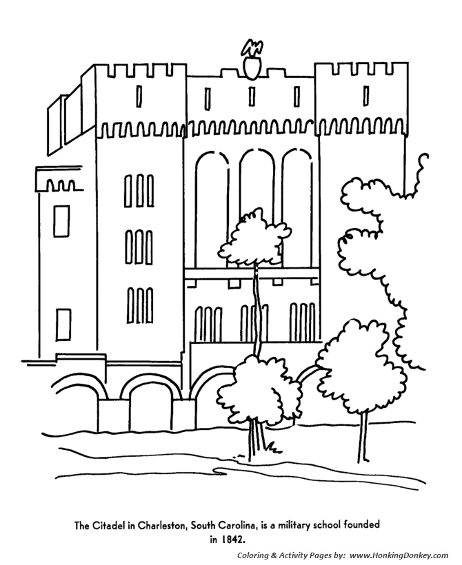 Veterans  Day Coloring Pages - The Citadel Military Academy