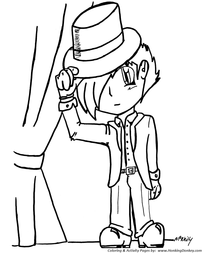 Anime Coloring page | Boy Actor
