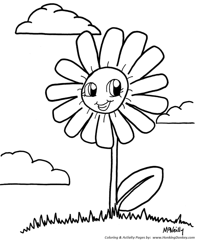 Anime Coloring Pages Smiling Flower Anime Coloring Page And Kids