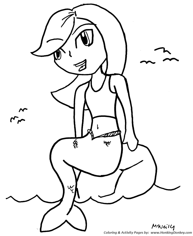 Anime Coloring page | Mermaid