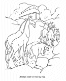 Bible Story Character Coloring Pages - Noah and the Arc 