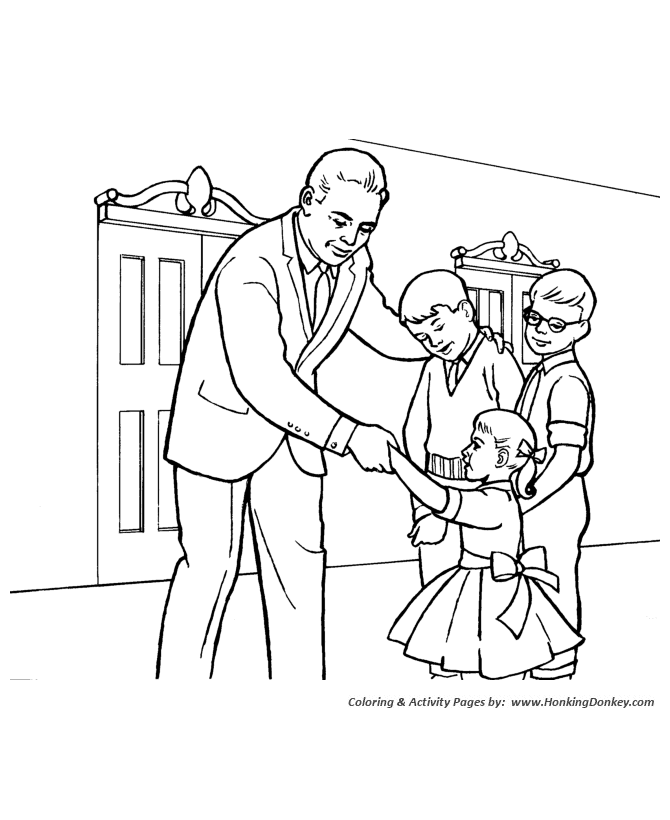 Church Coloring Activity Sheets | Children come to Church