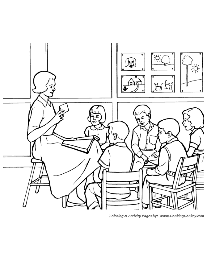 Church Coloring Activity Sheets | Sunday School Class