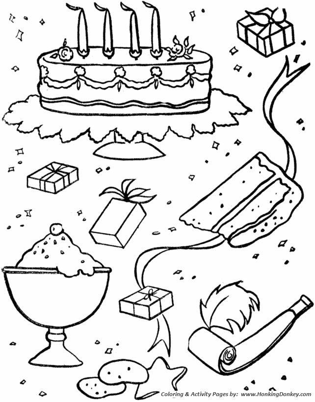 Birthday Coloring pages | Birthday Party images