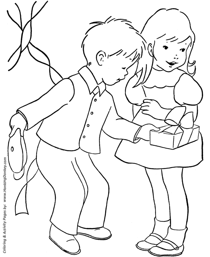Birthday Coloring pages | Birthday Present