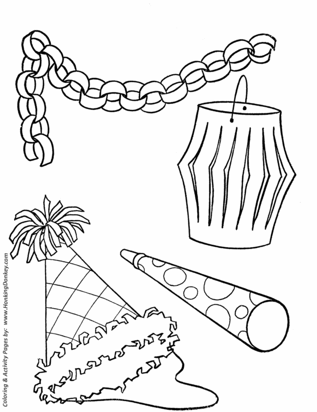 Birthday Coloring pages | Birthday Party Decorations