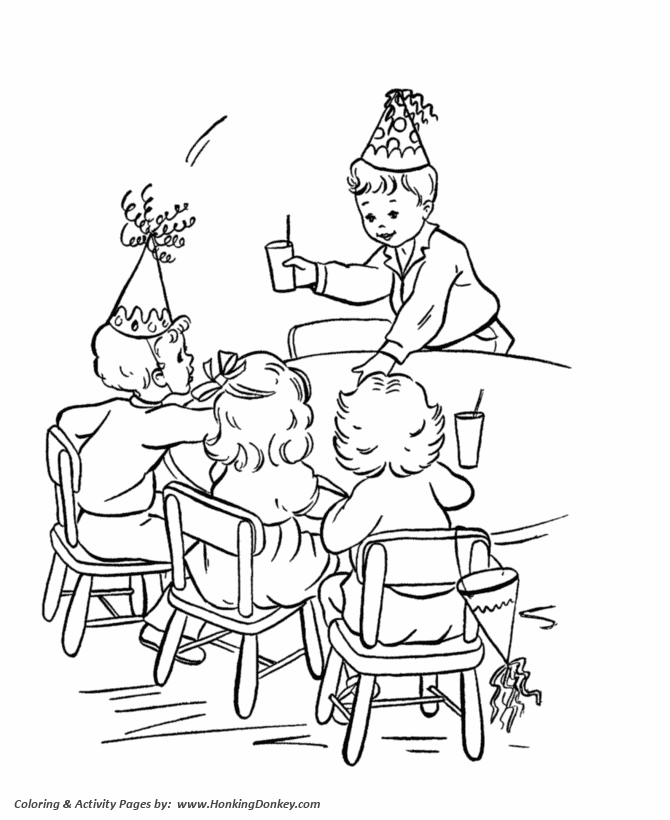 Birthday Coloring pages | Birthday party