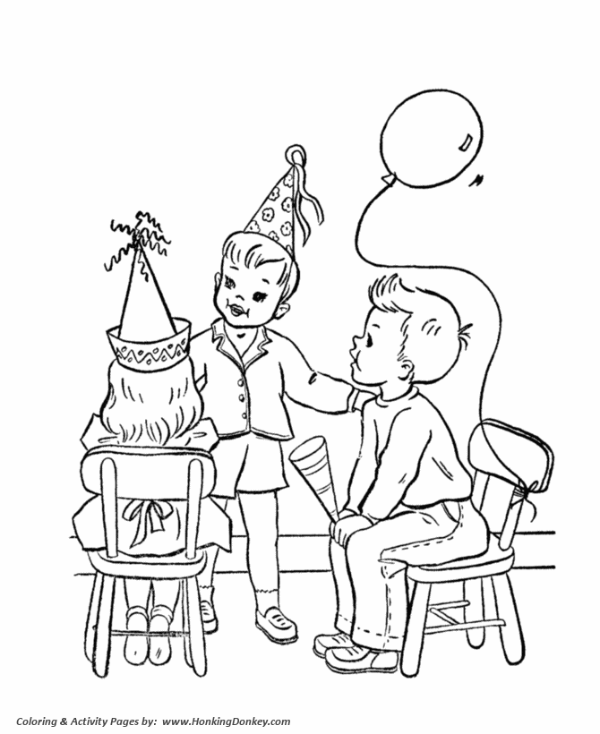 Birthday Coloring pages | Birthday party