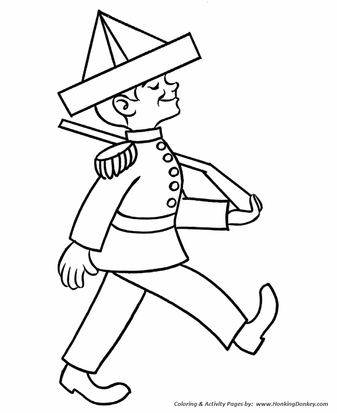Pre-K Coloring pages | Soldier Marching