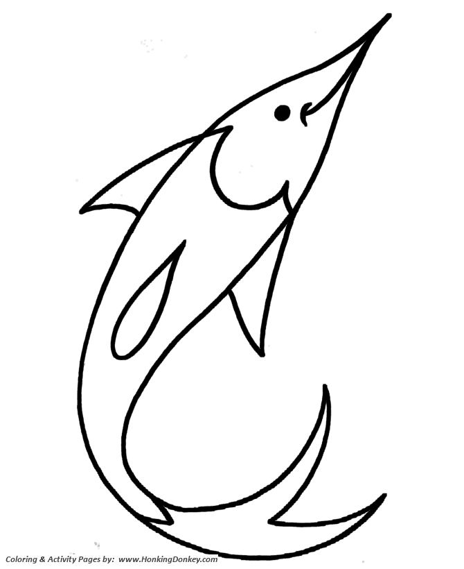 Pre-K Coloring pages | Fish