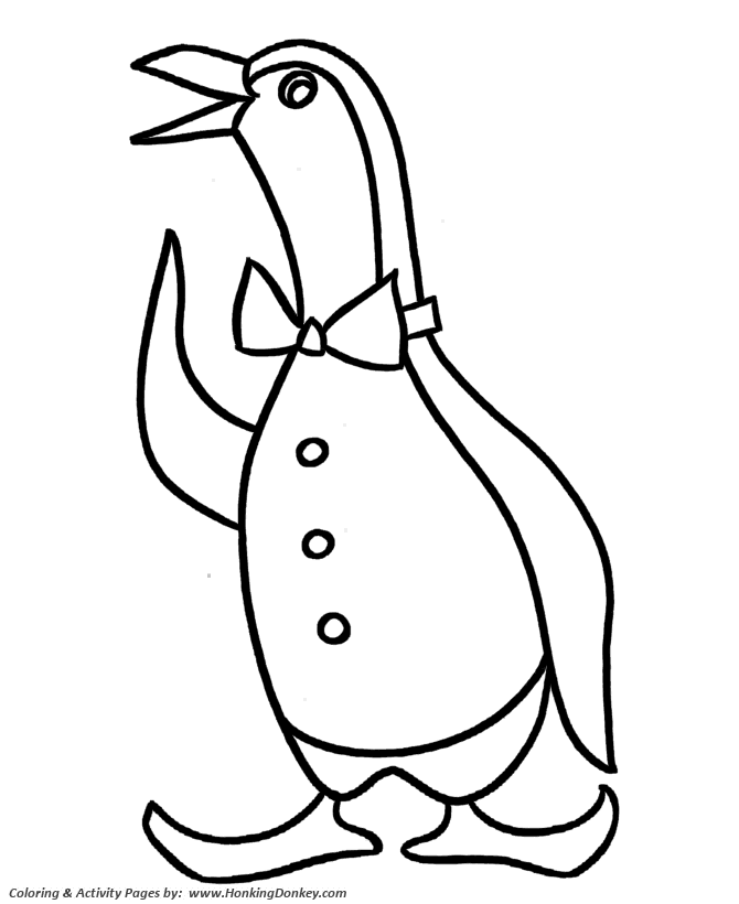 Pre-K Coloring pages | Penguin