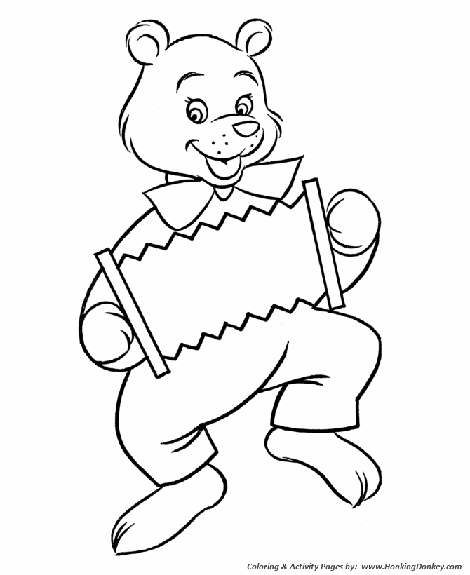 Pre-K Coloring pages | Dancing Bear