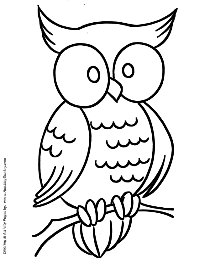 Pre-K Coloring Pages | Free Printable Wise Owl Pre-K Coloring Page