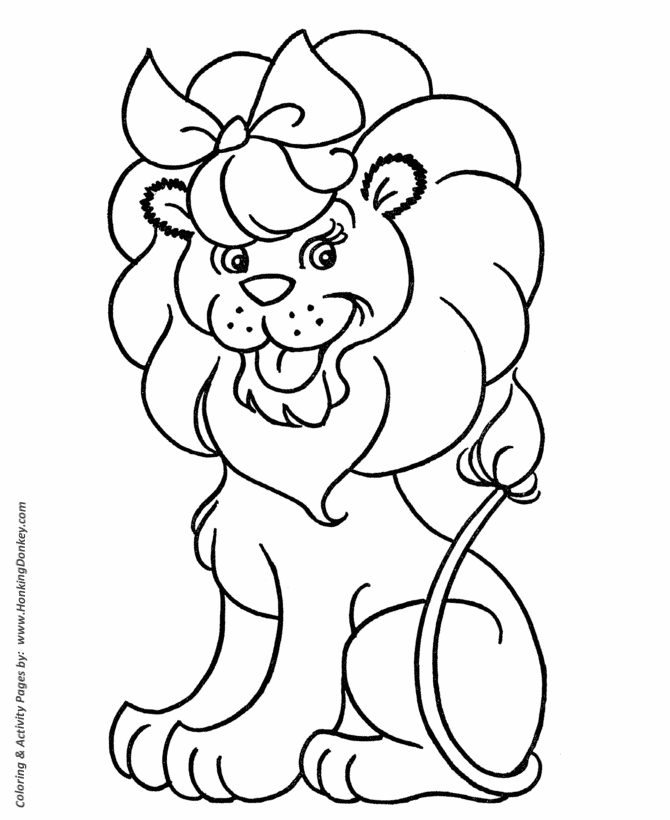 PreK Coloring Pages  Free Printable Lion PreK Coloring Page Sheet