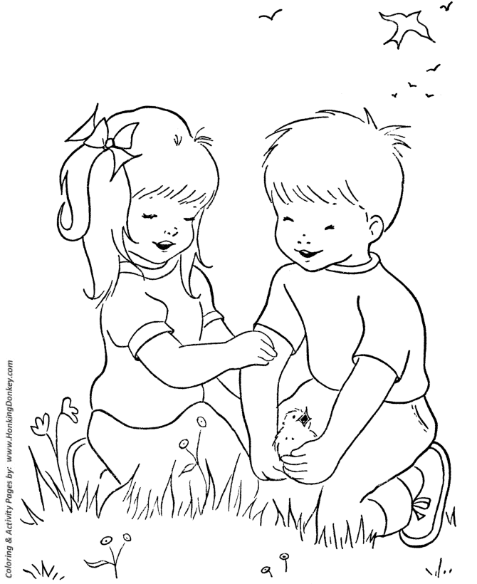 Spring Season Coloring page | Nature Activities