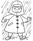 Spring Colouring Pages - Spring Rain