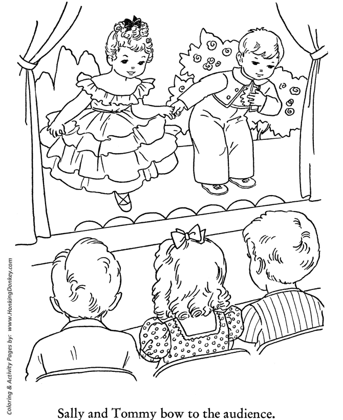 Winter Season Coloring page | School Play