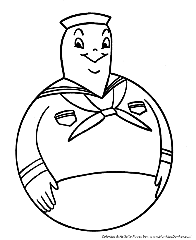 Simple Shapes Coloring pages | Sailor Toy