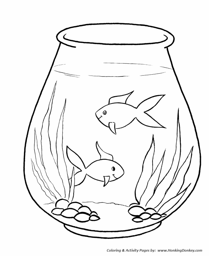 Simple Shapes Coloring pages | Fish Bowl