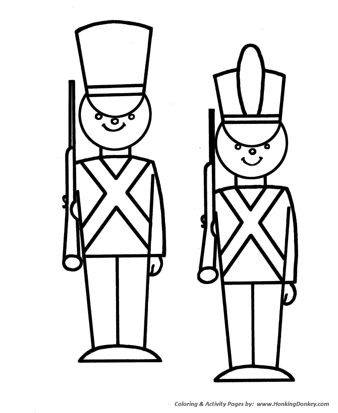 Simple Shapes Coloring pages | Toy Soldiers