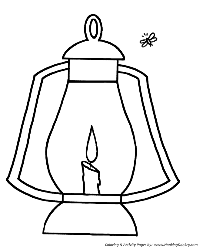 Simple Shapes Coloring pages | Lantern and Firefly