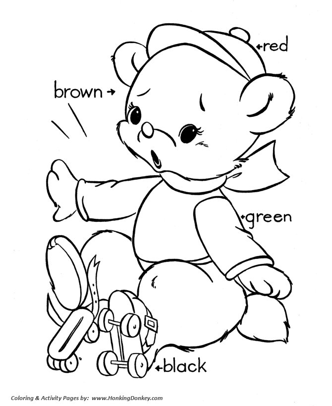 Teddy Bear Coloring pages | Skating Bear