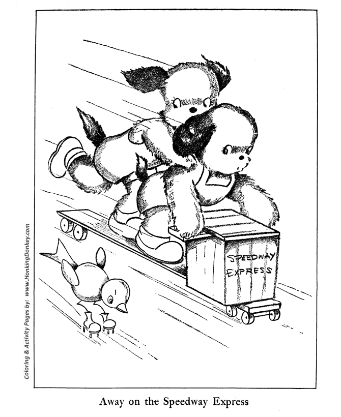 Teddy Bear Coloring pages | Fun on skates