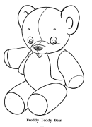 Teddy Bear Coloring pages | Kids Stuffed Teddy Bear