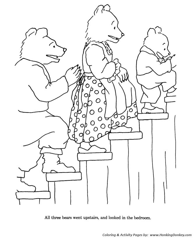 Goldilocks And The Three Bears Coloring Pages Goldielocks Coloring