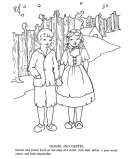 Hansel and Grettle Story Coloring Pages