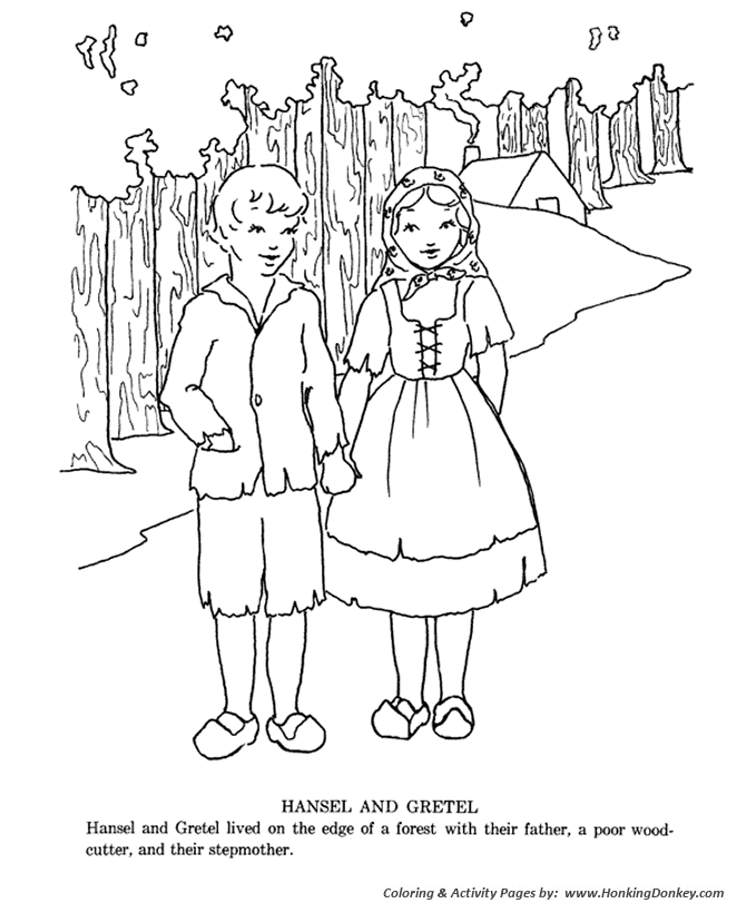 Hansel and Grettle Story Coloring pages