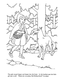 Little Red Riding Hood Story Coloring Pages