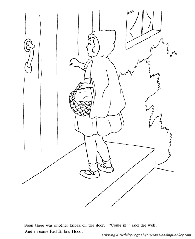 Little Red Riding Hood Coloring pages | The wolf pretended to be grandmother