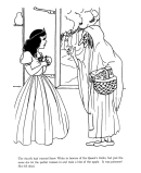 Snow White Princess Coloring Page sheets