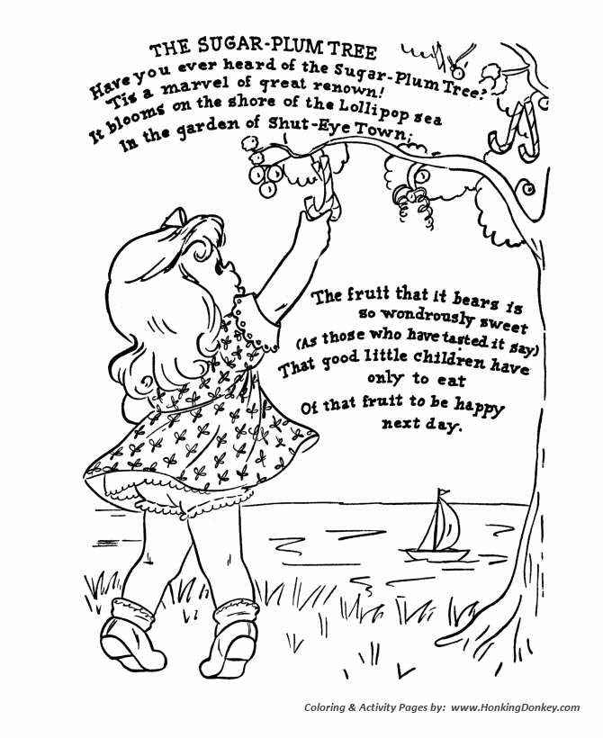 Nursery Rhyme coloring page | The Sugar Plum Tree